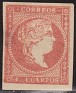 Spain 1856 Isabel II 4 Cu. Rojo Edifil 48. esp 48 4. Subida por susofe